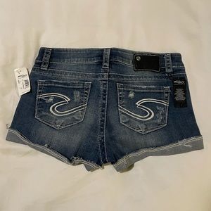 Silver brand denim shorts ***PLUS one surprise/bonus item!***